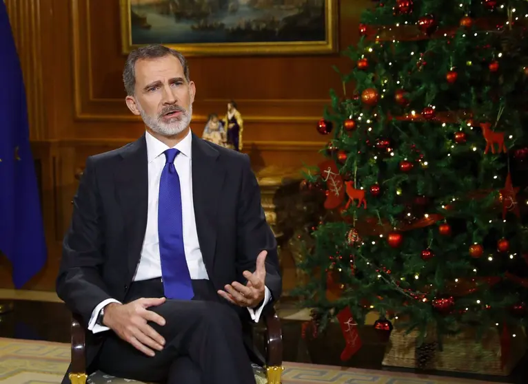 El Rey Felipe VI durante el mensaje de Navidad dirigido a los espa&ntilde;oles / Europa Press