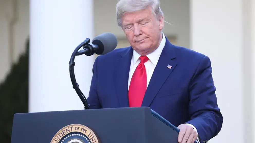 Donald Trump, en la Casa Blanca este martes. EFE