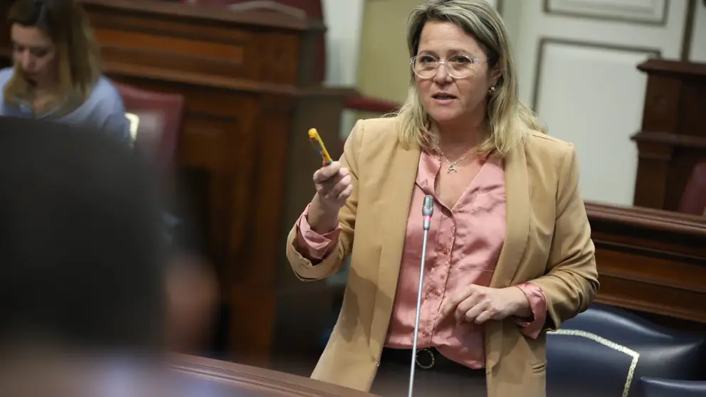 Imagen de Alicia Vanoostende en el Parlamento