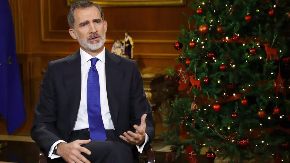 El Rey Felipe VI durante el mensaje de Navidad dirigido a los espa&ntilde;oles / Europa Press